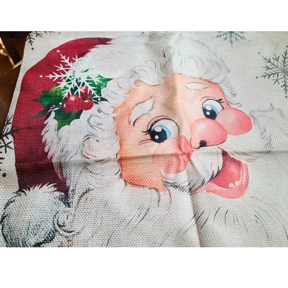 Christmas Pillow Cover Case Santa Claus Decoration Accent Holiday Xmas Decor 16